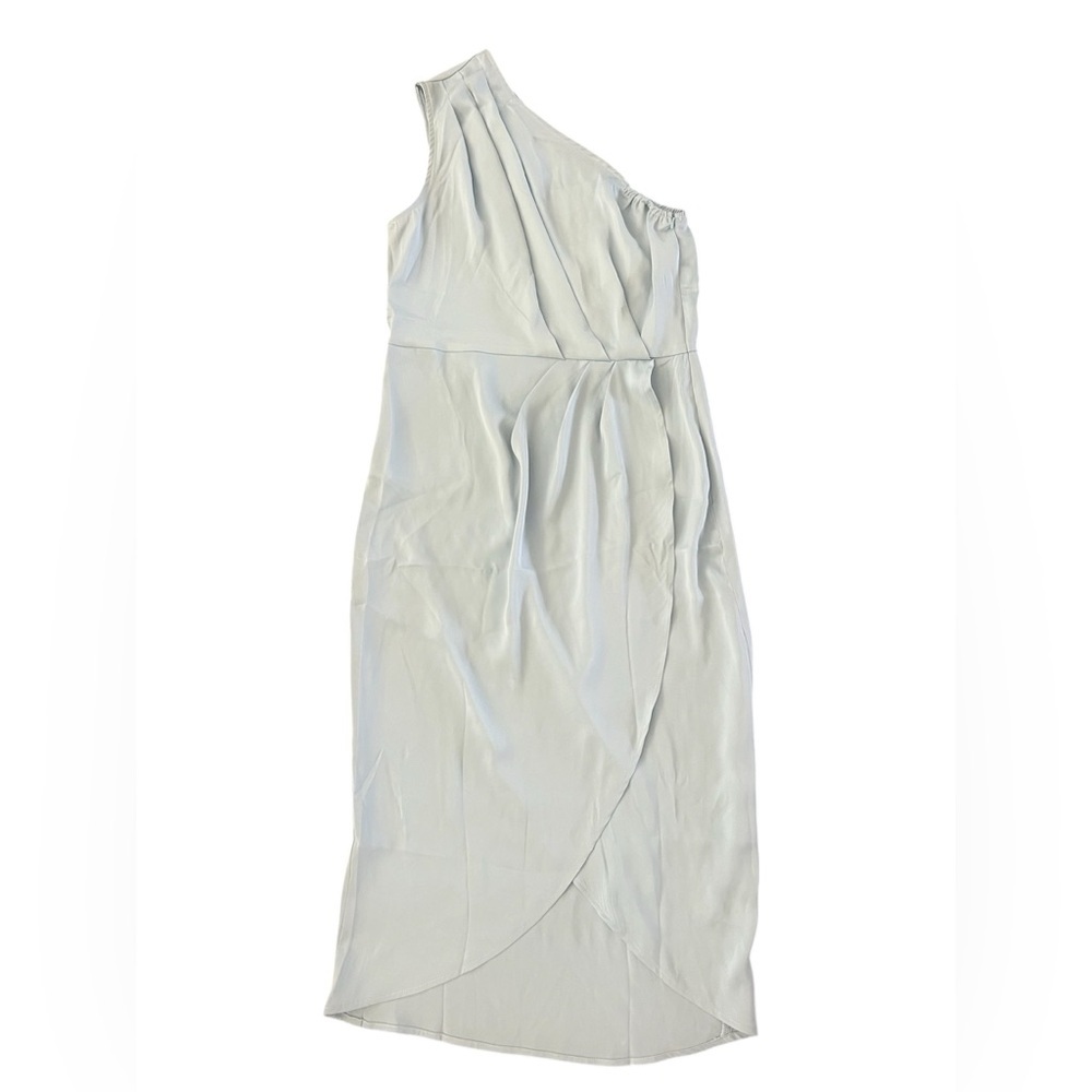 Elegant One-Shoulder baby blue Dress Size  M